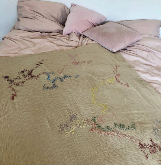 Handcrafted Quilt Hand Embroidered Artwork