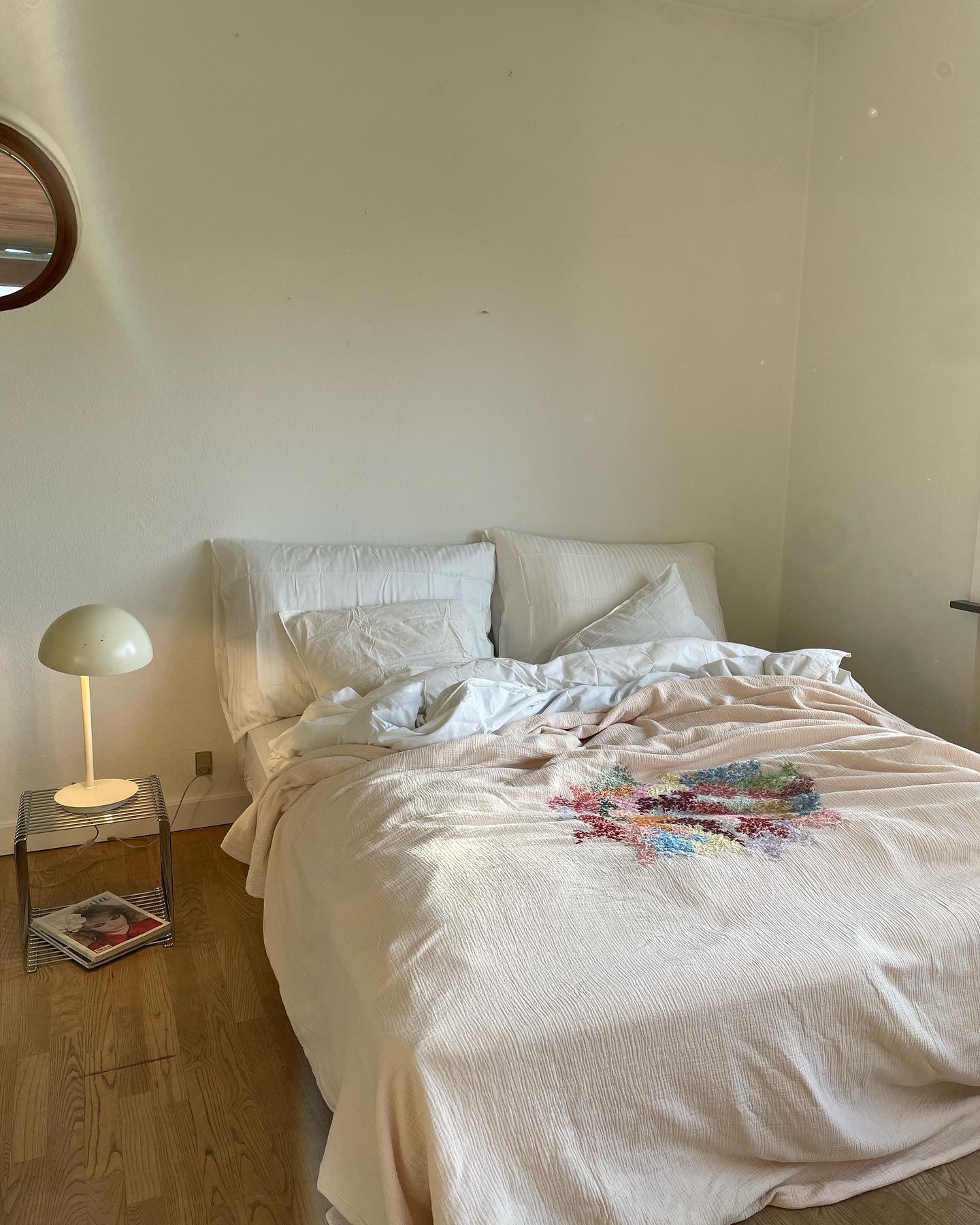 Bedspread With Hand Embroidered Artwork