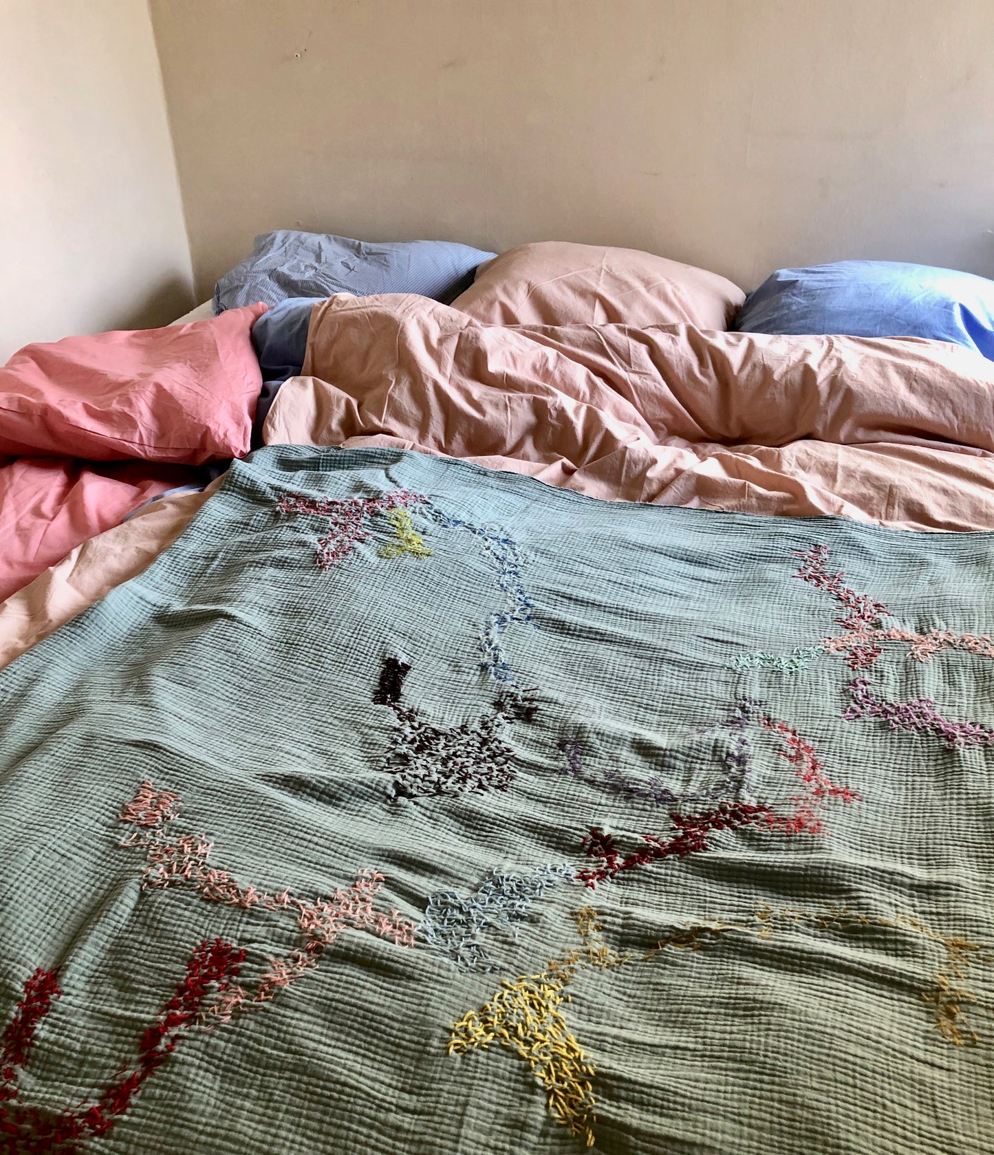 Quilt With Hand Embroidered Artwork