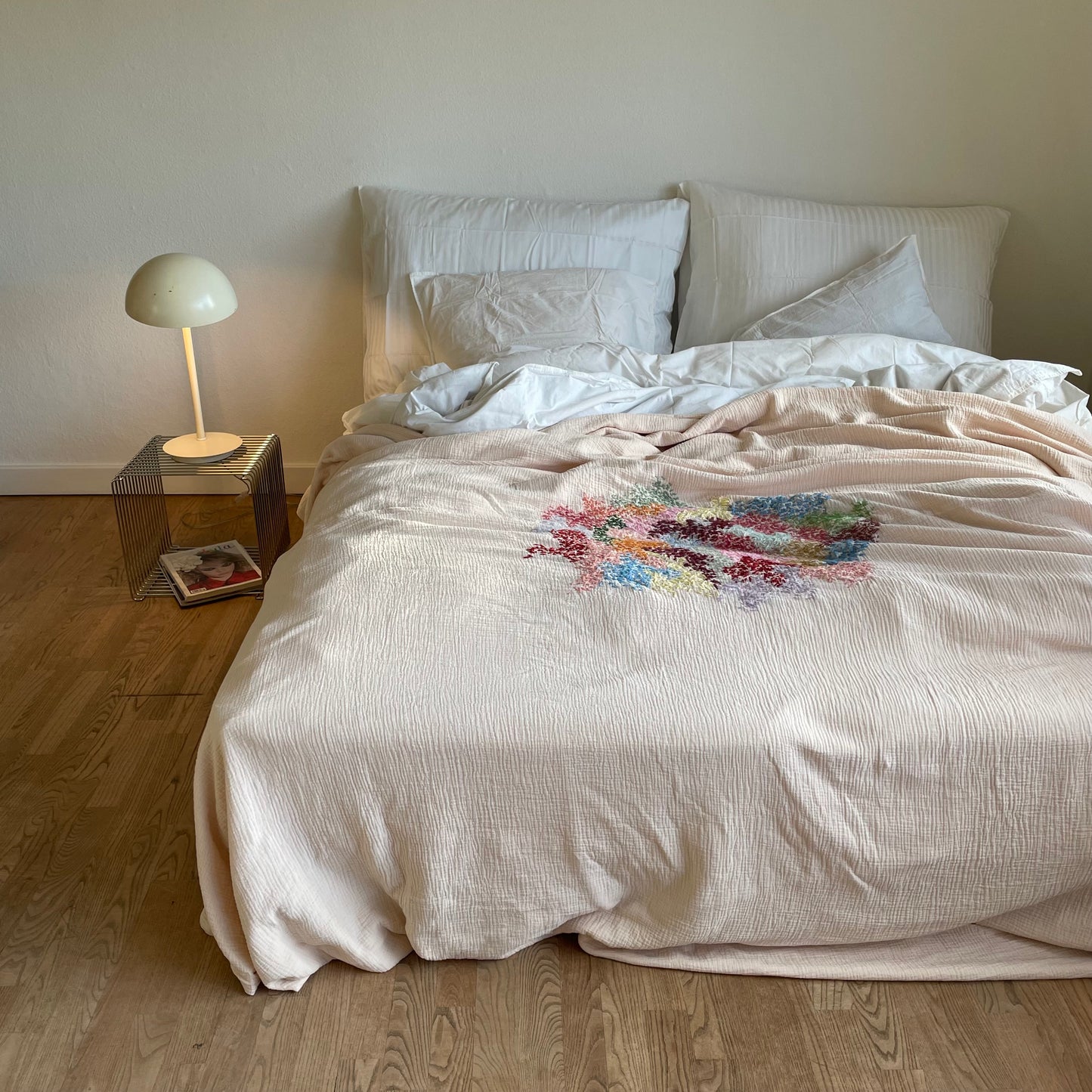 Bedspread With Hand Embroidered Artwork