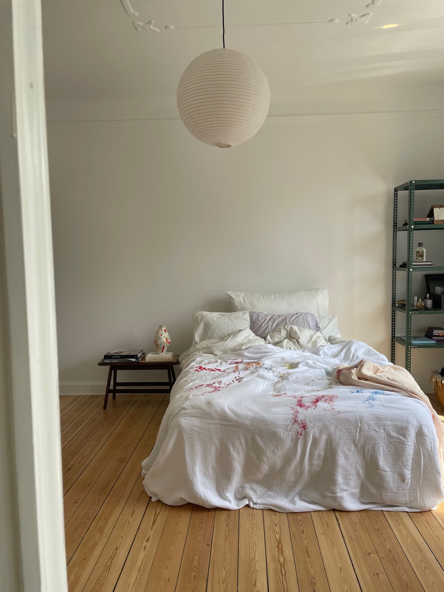 Bedspread with Hand Embroidered Artwork