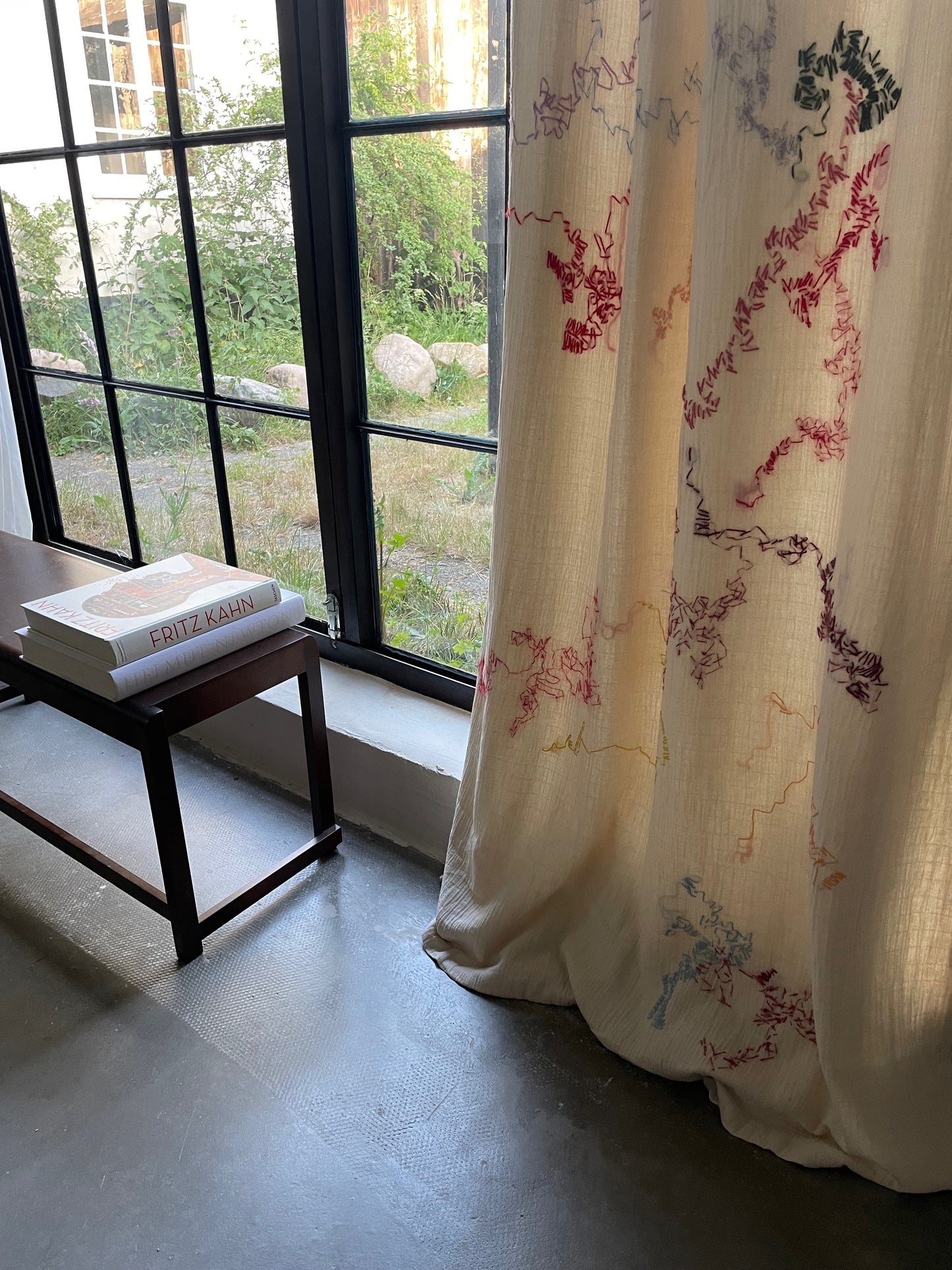 Drapes with Hand Embroidered Artwork