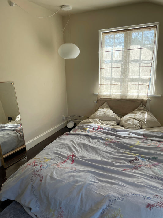 Bedspread With Hand Embroidered Artwork