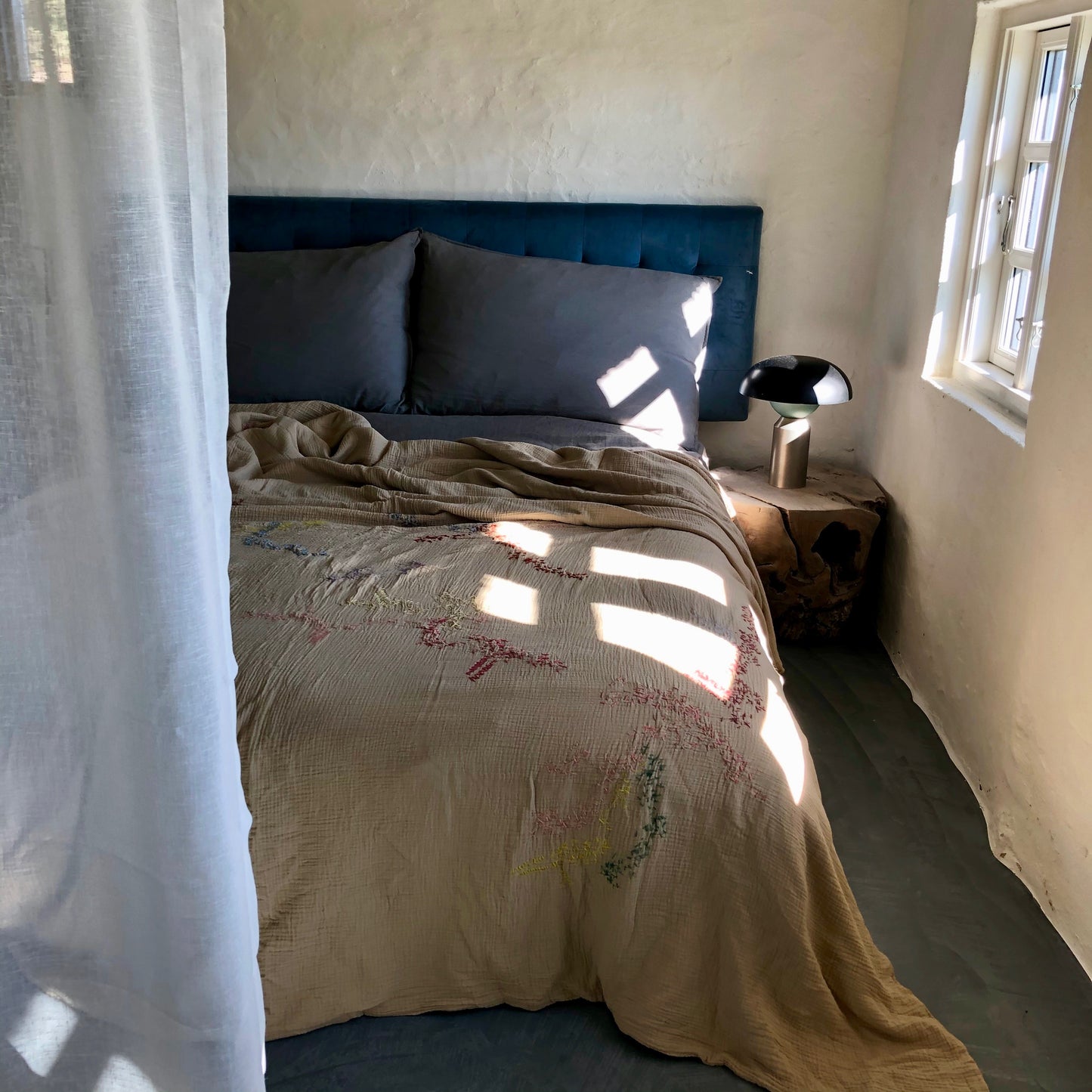 Bedspread With Hand Embroidered Artwork