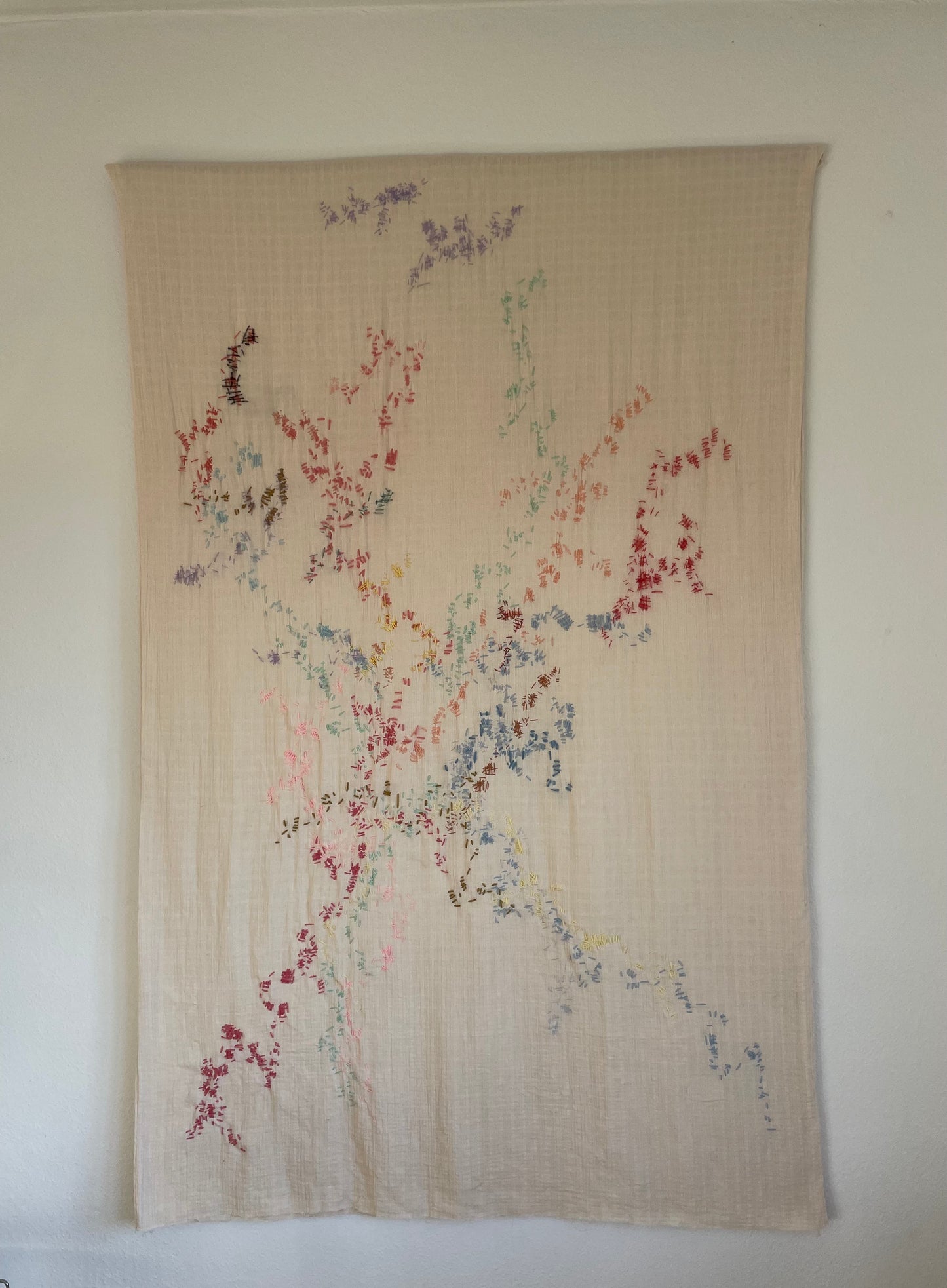 Sofie - Handcrafted all Hanging 130x200 cm, displayed on a wall