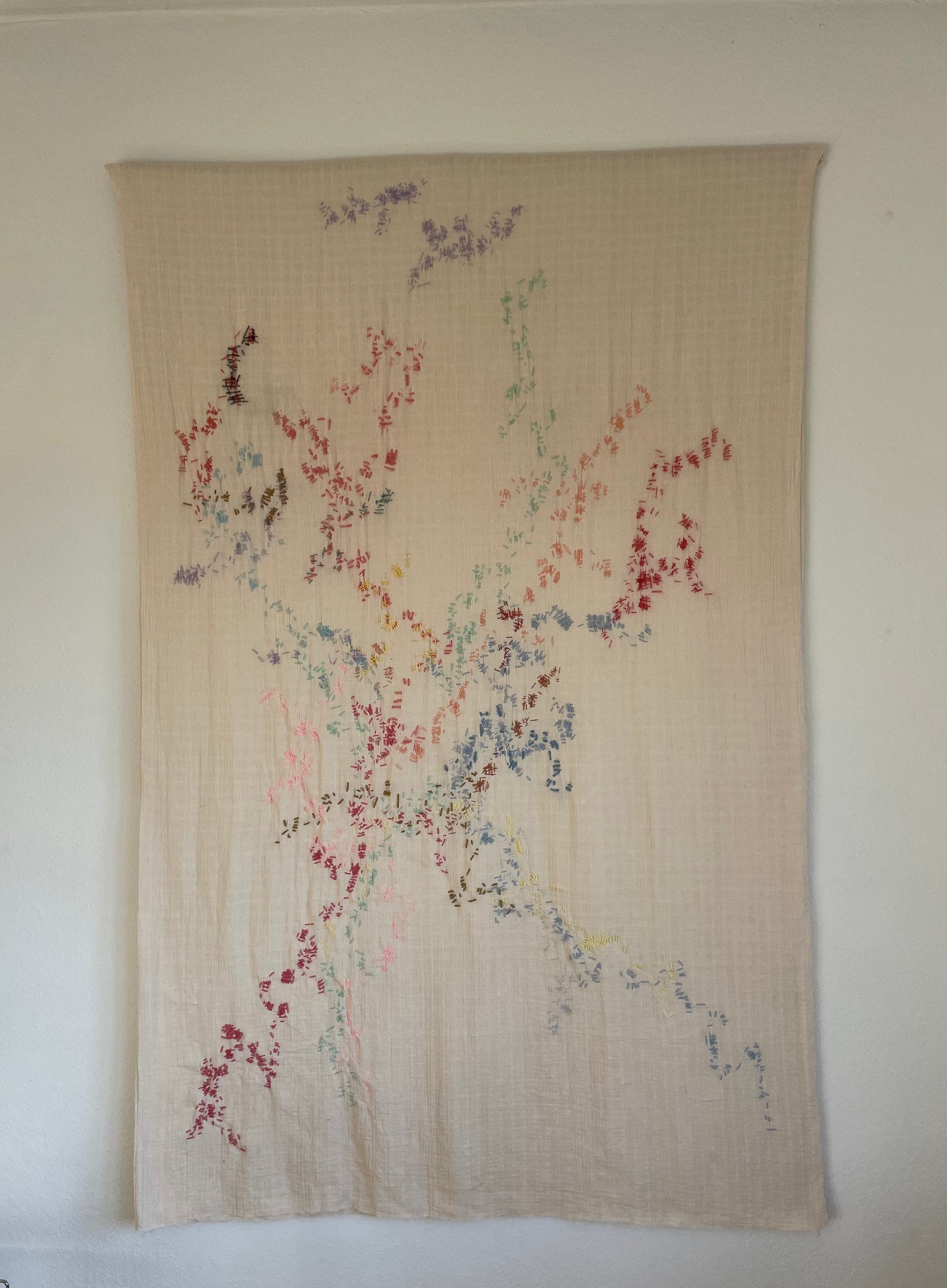 Sofie - Handcrafted all Hanging 130x200 cm, displayed on a wall